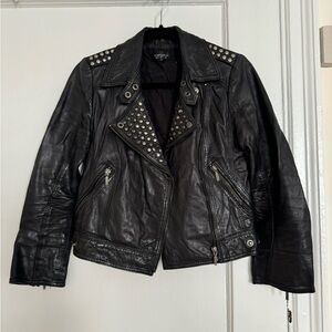 Studded Topshop Leather Jacket